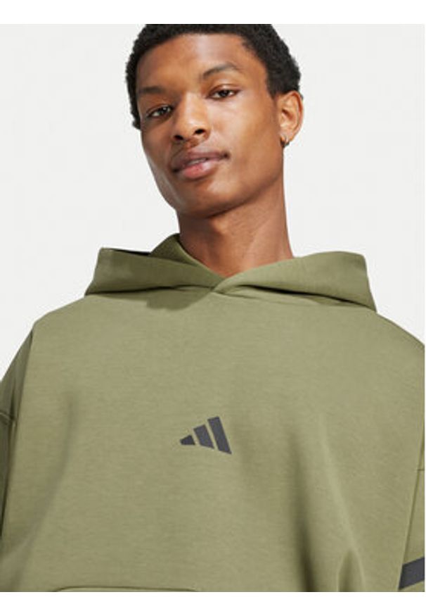 Adidas - adidas Bluza Future Icons 3-Stripes JD4856 Zielony Regular Fit. Kolor: zielony. Materiał: bawełna