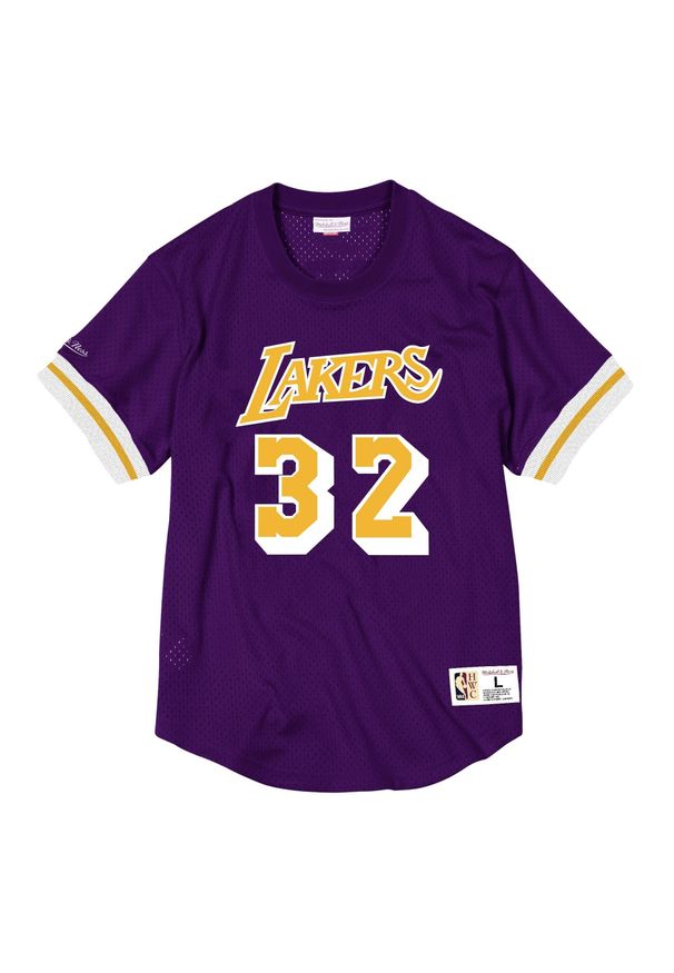 Mitchell & Ness - Koszulka NBA Los Angeles Lakers Magic Johnson. Kolor: fioletowy. Materiał: poliester. Sport: koszykówka