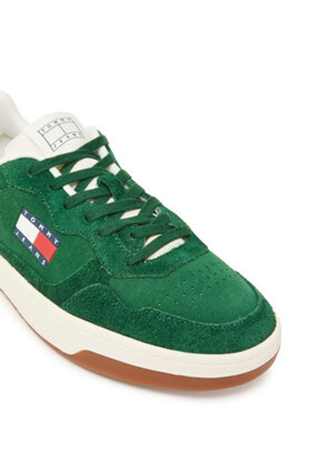 Tommy Jeans Sneakersy Tjm Cupsole Suede EM0EM01568 Zielony. Kolor: zielony. Materiał: skóra, zamsz