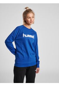 Bluza do piłki ręcznej damska Hummel Go Cotton Logo Sweatshirt Woman. Kolor: niebieski