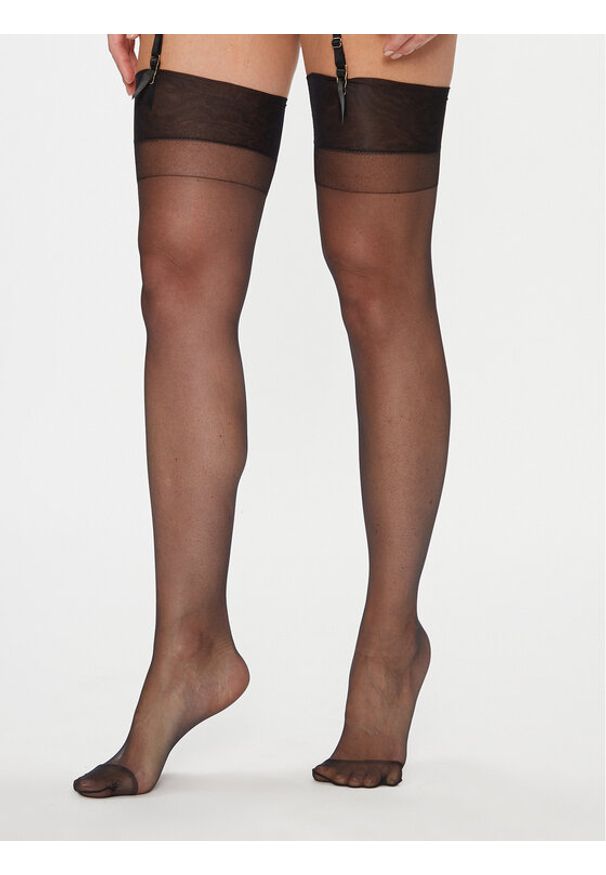 Bluebella Pończochy Plain Top Stockings 41459 Czarny. Kolor: czarny. Materiał: syntetyk