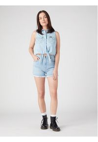 Wrangler Top W5WTHWXAZ 112334379 Błękitny Regular Fit. Kolor: niebieski. Materiał: bawełna #4