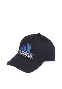 Adidas - Outlined Logo Baseball Cap. Kolor: niebieski, wielokolorowy, szary. Materiał: materiał. Styl: sportowy