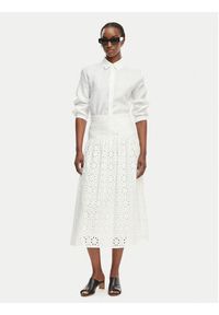 Marella Spódnica maxi Ballo 2615101042 Biały Regular Fit. Kolor: biały. Materiał: bawełna #4