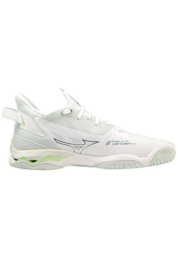 Buty do piłki ręcznej damskie Mizuno Wave Mirage 5. Kolor: zielony, biały, wielokolorowy. Model: Mizuno Wave. Sport: piłka ręczna