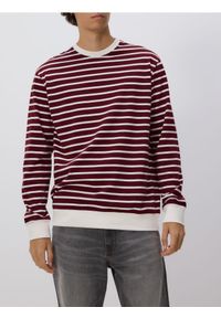 Reserved - Bawełniany longsleeve w paski - brązowy. Kolor: brązowy. Materiał: bawełna. Długość rękawa: długi rękaw. Wzór: paski
