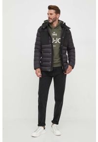 Liu Jo bluza męska kolor zielony z kapturem z nadrukiem. Typ kołnierza: kaptur. Kolor: zielony. Wzór: nadruk #2