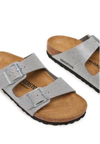 Birkenstock Klapki Arizona 1030127 Srebrny. Kolor: srebrny. Materiał: skóra #5