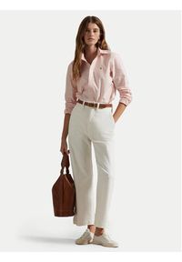 Polo Ralph Lauren Koszula 211941508005 Różowy Slim Fit. Typ kołnierza: polo. Kolor: różowy. Materiał: bawełna