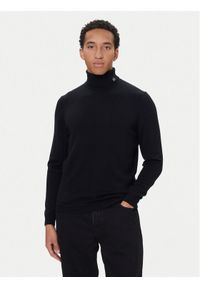 Karl Lagerfeld - KARL LAGERFELD Golf 655010 554399 Czarny Regular Fit. Typ kołnierza: golf. Kolor: czarny. Materiał: wełna