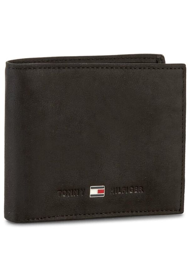 TOMMY HILFIGER - Tommy Hilfiger Portfel Johnson Mini Cc Wallet AM0AM00663 Czarny. Kolor: czarny. Materiał: nubuk, skóra