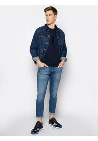 Trussardi Jeans - Trussardi Bluza 52F00112 Granatowy Regular Fit. Kolor: niebieski. Materiał: bawełna #3