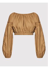 TwinSet - TWINSET Bluzka 221LB2JBB Brązowy Regular Fit. Kolor: brązowy. Materiał: bawełna #5