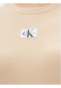 Calvin Klein Jeans T-Shirt J20J222687 Beżowy Regular Fit. Kolor: beżowy. Materiał: bawełna #3