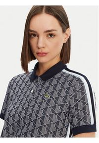 Lacoste Polo DF3364 Granatowy Slim Fit. Typ kołnierza: polo. Kolor: niebieski. Materiał: bawełna, syntetyk #5