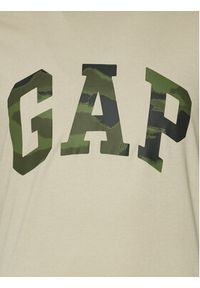 GAP - Gap T-Shirt 550338-26 Beżowy Regular Fit. Kolor: beżowy. Materiał: bawełna