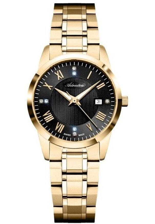 Zegarek damski Adriatica A3837.1164Q CYRKONIE złoty. Kolor: złoty