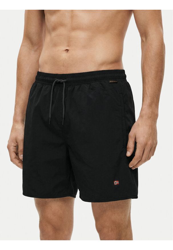 Napapijri Szorty kąpielowe V-Haldane NP0A4HRZ Czarny Regular Fit. Kolor: czarny. Materiał: syntetyk