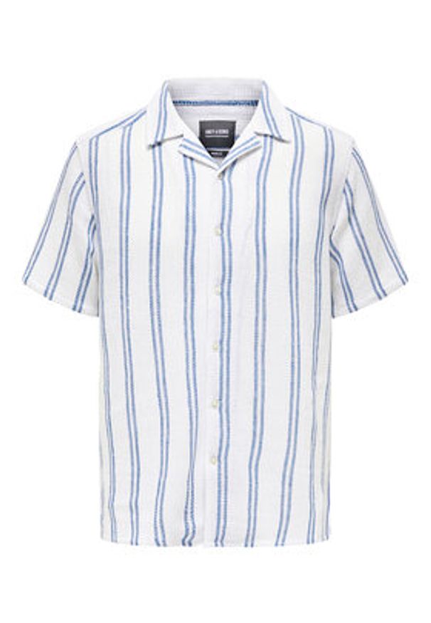 Only & Sons Koszula 22025659 Biały Regular Fit. Kolor: biały. Materiał: bawełna