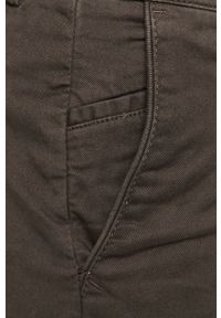 Selected - Spodnie. Kolor: szary. Materiał: tkanina, bawełna, elastan. Wzór: gładki #3