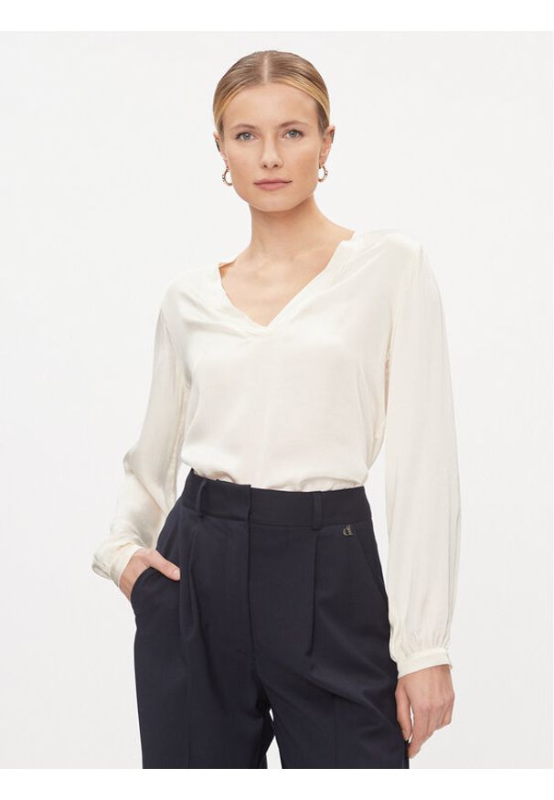 Dixie Bluzka C239Z014A Écru Loose Fit. Materiał: wiskoza