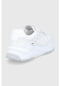 BOSS - Boss Buty kolor biały na płaskiej podeszwie. Nosek buta: okrągły. Zapięcie: sznurówki. Kolor: biały. Materiał: guma. Obcas: na płaskiej podeszwie