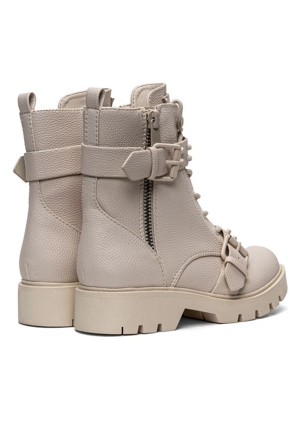 Botki damskie Guess Rodeta2 (FL8R2DELE10-CREAM). Kolor: beżowy. Materiał: skóra. Szerokość cholewki: normalna