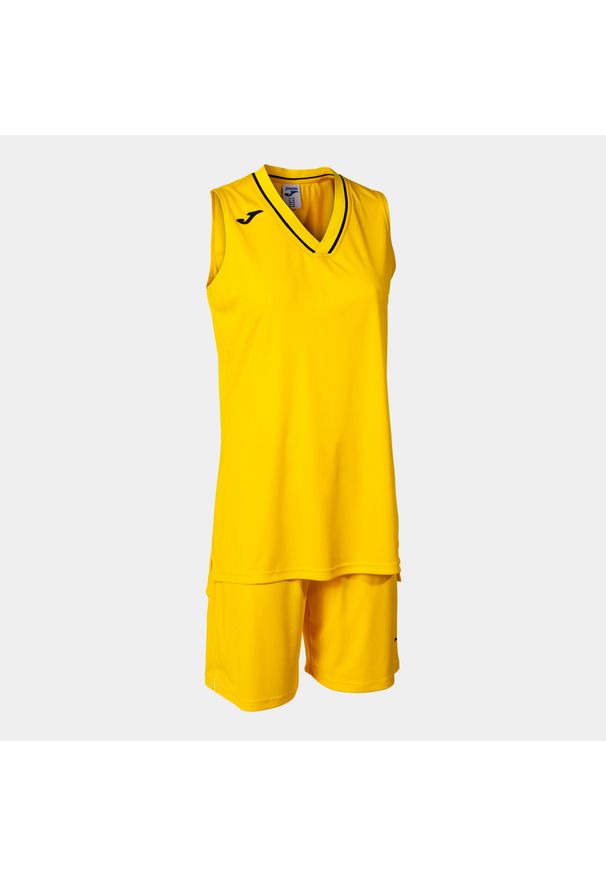 Joma - Zestaw do koszykówki damski Atlanta. Kolor: czarny, wielokolorowy, żółty. Materiał: dresówka. Sport: koszykówka