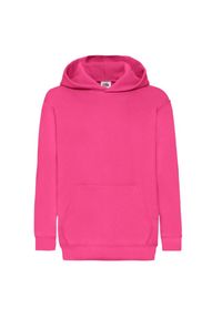 FRUIT OF THE LOOM - Bluza Z Kapturem Dla Dzieci. Typ kołnierza: kaptur. Kolor: różowy