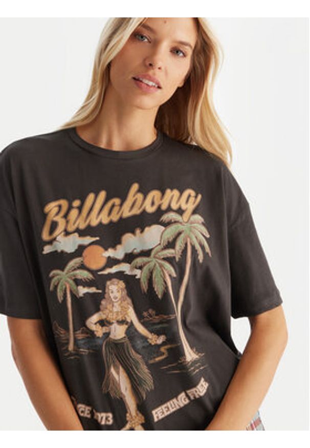 Billabong T-Shirt EBJZT00477 Czarny Oversize. Kolor: czarny. Materiał: bawełna