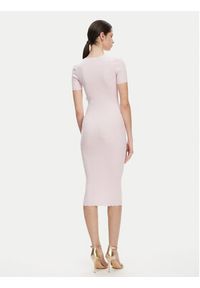 Elisabetta Franchi Sukienka dzianinowa AM-53S-51E2 Różowy Slim Fit. Kolor: różowy. Materiał: wiskoza #4