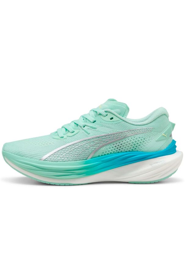Buty Do Biegania Puma Deviate Nitro 3 Wns Damskie. Okazja: na co dzień. Kolor: zielony. Sport: bieganie, turystyka piesza