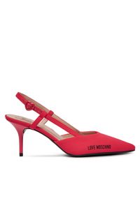 Love Moschino - LOVE MOSCHINO Sandały JA10627G1MIMX500 Czerwony. Kolor: czerwony. Materiał: materiał