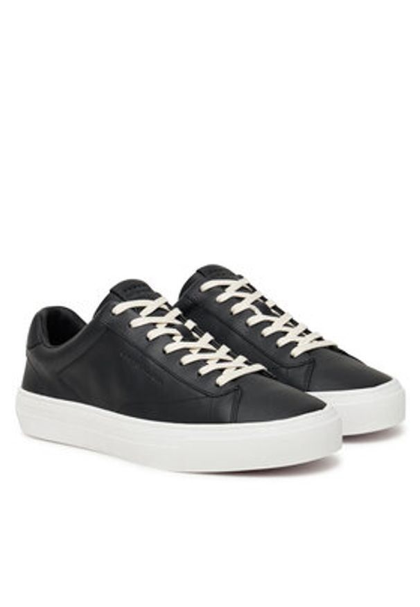 TOMMY HILFIGER - Tommy Hilfiger Sneakersy Premium Dress Cupsole FM0FM05572 Czarny. Kolor: czarny. Materiał: skóra