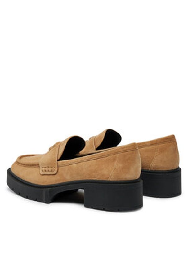 Coach Loafersy Leah CV320 Brązowy. Kolor: brązowy. Materiał: zamsz, skóra