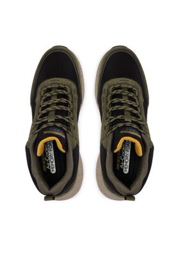 skechers - Skechers Sneakersy Bounder Rse 232961 OLBK Khaki. Kolor: brązowy. Materiał: nubuk, skóra