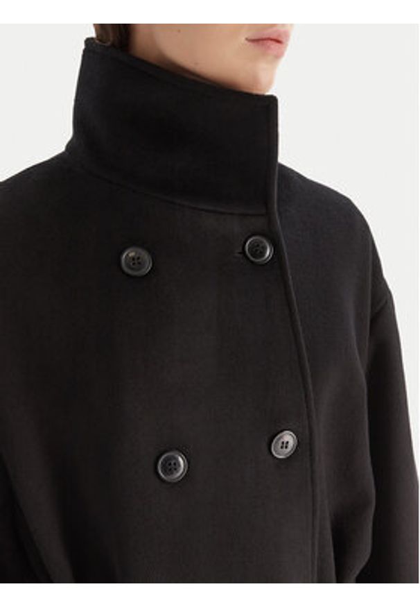 BARDOT - Bardot Płaszcz wełniany Enzo 60087JB Czarny Oversize. Kolor: czarny. Materiał: syntetyk