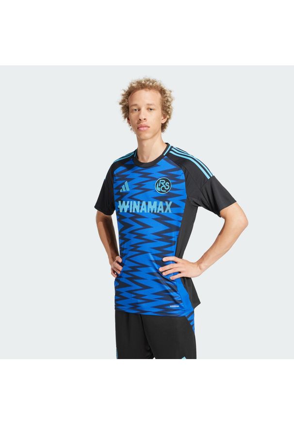 Adidas - Koszulka RC Strasbourg 24/25 Third. Kolor: wielokolorowy, niebieski, czarny