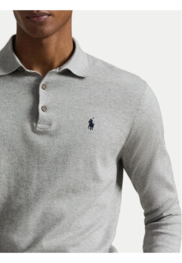 Polo Ralph Lauren Polo 710P04446002 Szary jasny Regular Fit. Typ kołnierza: polo. Kolor: szary. Materiał: bawełna
