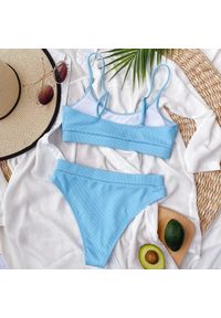 Intica - Strój kąpielowy dwuczęściowy sportowy na plażę i basen Miryam. Kolor: niebieski. Materiał: materiał #5