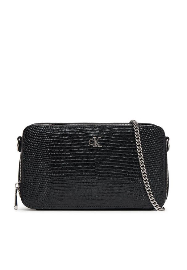 Calvin Klein Torebka Lizard Embossed Lthr Mini Wallet LV04F1071G Czarny. Kolor: czarny. Materiał: skórzane