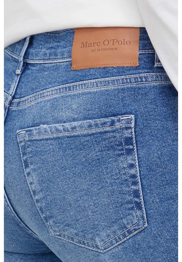 Marc O'Polo jeansy damskie medium waist. Stan: podwyższony. Kolor: niebieski