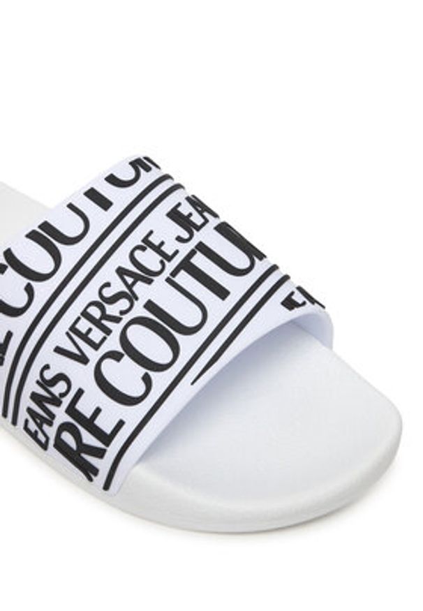 Versace Jeans Couture Klapki 80YA3SQ1 Biały. Kolor: biały. Materiał: syntetyk