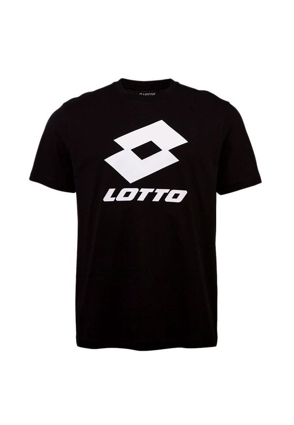 LOTTO - Koszulka męska Lotto 1124002-19-4006 - czarna. Kolor: czarny. Materiał: bawełna. Długość rękawa: krótki rękaw. Długość: krótkie
