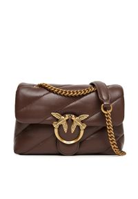 Pinko - PINKO Torebka Love Puff Mini CL PE 25 PLTT 100039 A0F2 Brązowy. Kolor: brązowy. Materiał: skórzane