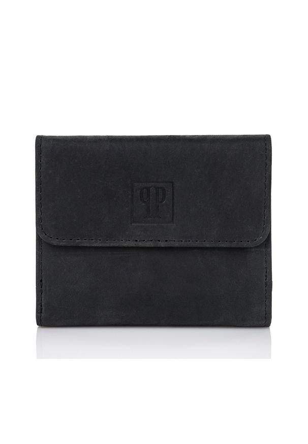 Portmonetka damska czarna PAOLO PERUZZI T-11-BL. Kolor: czarny. Materiał: materiał