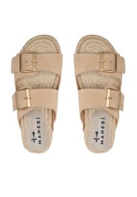 Manebi Espadryle Suede Nordic Sandals K 1.1 R0 Beżowy. Kolor: beżowy. Materiał: zamsz, skóra