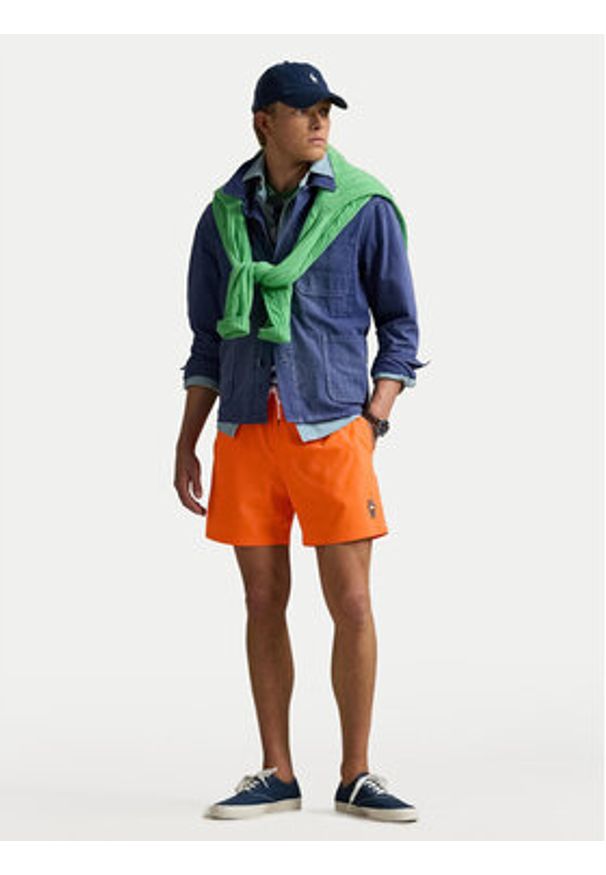 Polo Ralph Lauren Szorty kąpielowe 710963334001 Pomarańczowy Classic Fit. Kolor: pomarańczowy. Materiał: syntetyk