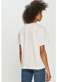 Dash My Buttons - T-shirt Naive. Okazja: na co dzień. Kolor: biały. Materiał: bawełna, dzianina. Wzór: nadruk. Styl: casual #3