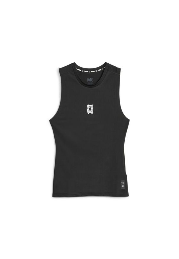 Puma - Męski top bez rękawów do koszykówki Hoops Team PUMA. Kolor: czarny. Długość rękawa: bez rękawów. Sport: koszykówka